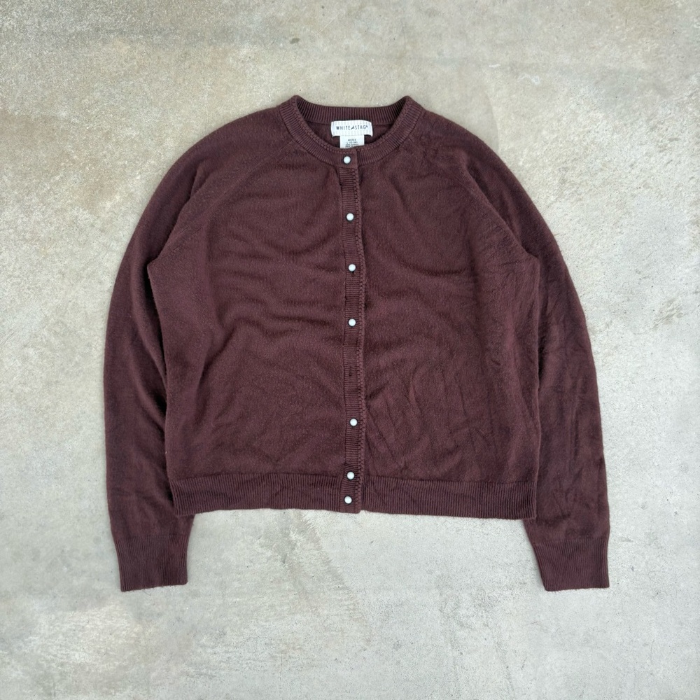 White Stag Brown Cardigan Sweater